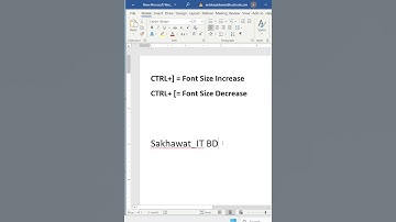 MS Word Font Size Change Shortcut | Easy Tips for Faster Editing