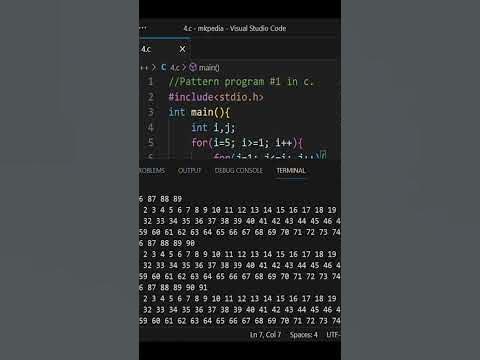 Pattern program in c. - YouTube
