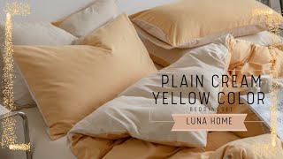 LUNA HOME Yellow Beige Color Design, Bedding Set screenshot 2