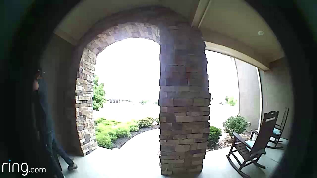 Burglar caught on camera. [Trying to find key to break into home] - YouTube