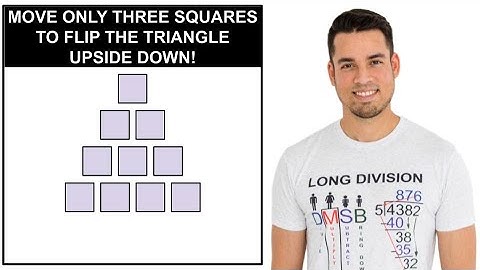 Move ONLY 3 Squares to Flip Triangle Upside Down!!