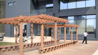 Like this video? Consider giving us a tip @http://www.woodplasticproduct.com WPC pergola is made of by using of polyethylene, 