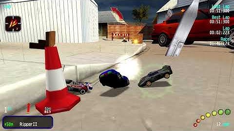 Re-Volt Custom Track Toys in the Hood 1 (Chaos) by rodik, 16 Cars 4 Laps & Pickups!