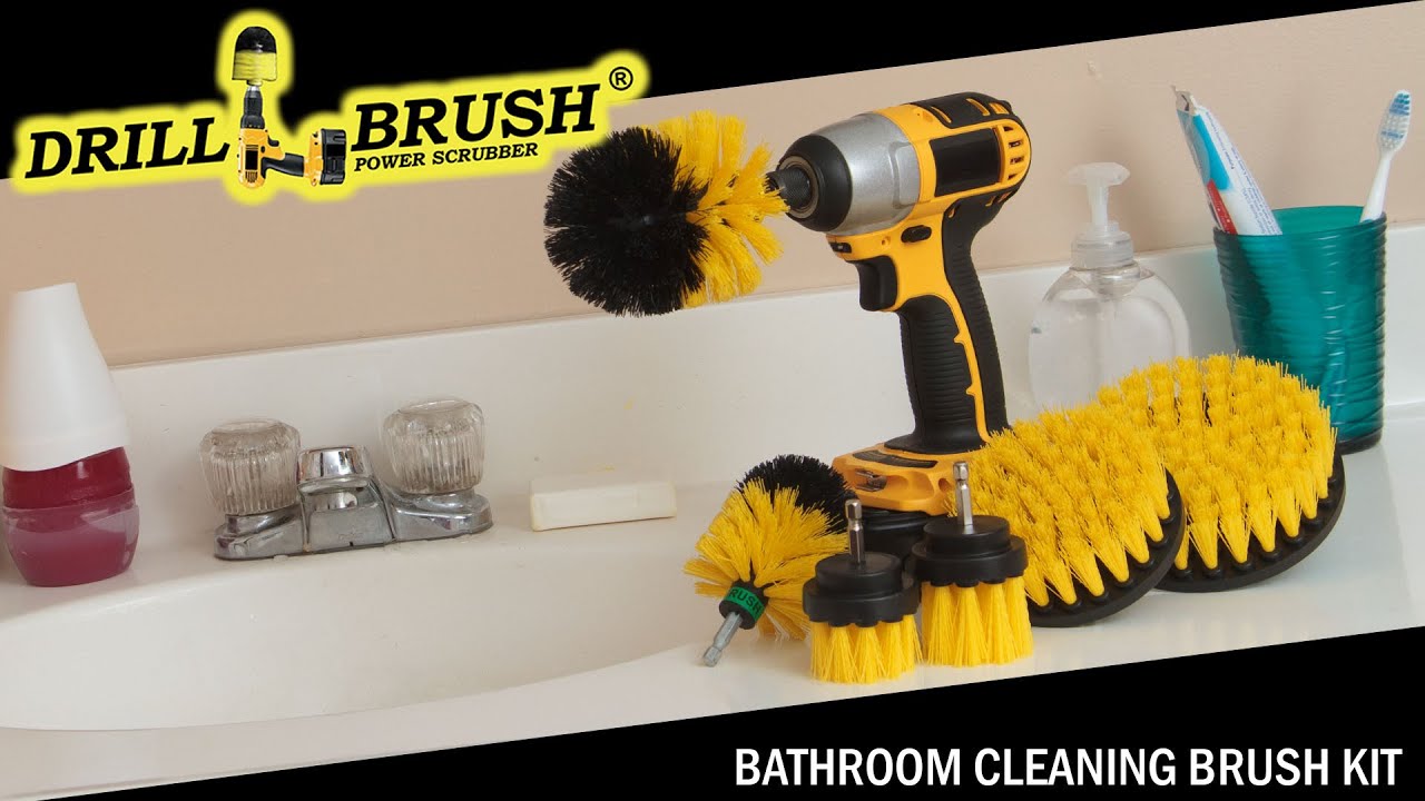 HERCHR Tile Grout Cleaner Bathtub Toilet Brush PP Bristles Drill