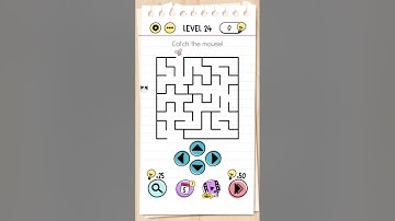 brain test level 24, catch the mouse, walkthrough solution, #shorts #braintest