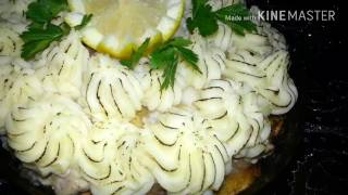 فطيرة البطاطا (غراتان البطاطا) بالدجاج رائعة  Gratin de cuisine karima
