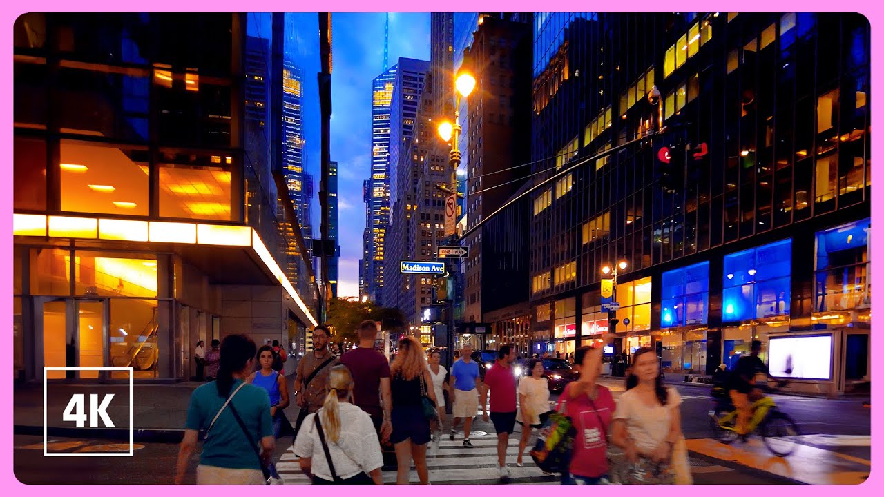 New York, Amerika Serikat | MANHATTAN | Jelajah Kota Malam 4K