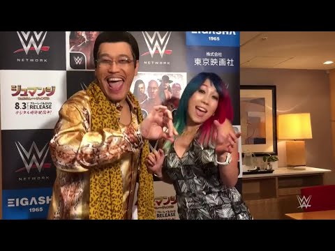 Asuka joins Pikotaro for "Pen-Pineapple-Apple-Pen" duet