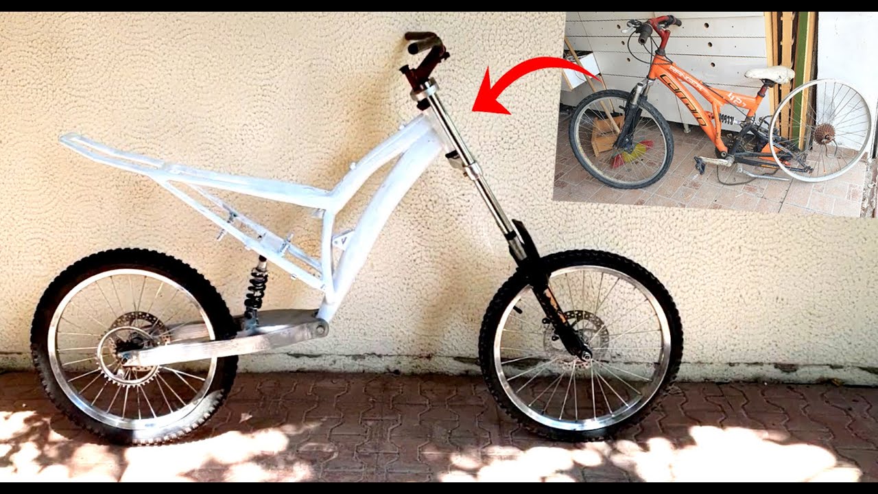 Making e-Dirt Bike from old Bike  - Eski bisikletten kros motosikleti yapımı!