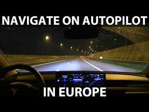 Model 3 Navigate on Autopilot in Amsterdam