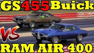 Which is FASTER ?? RAM AIR Firebird 400 or GS 455 Buick? Old School Muscle Car Drag Race - RoadTest®
