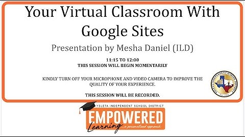 Your Virtual Classroom with Google Sites