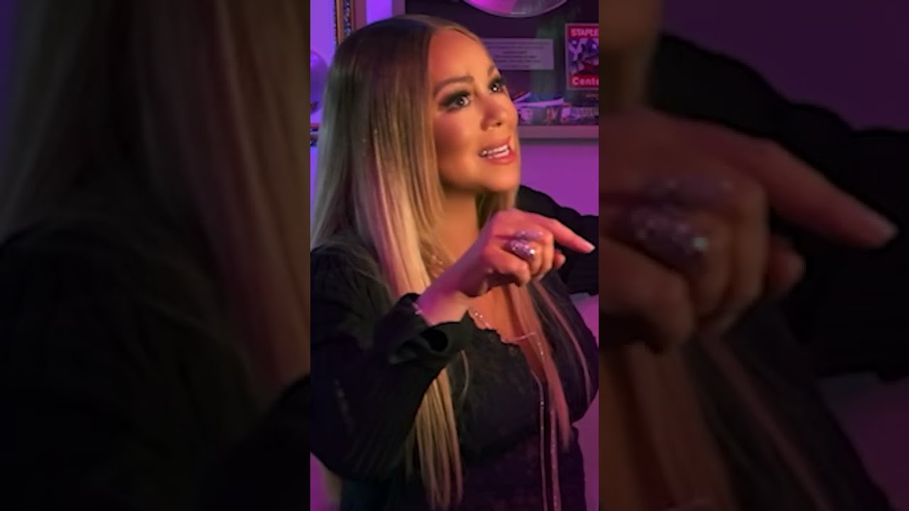 Brandy and Mariah Carey in the studio, singing runs 