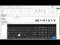 Shortcut to paste values only in excel