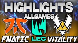 FNATIC VS VITALITY ALL GAMES HIGHLIGHTS LEC 2024 SPRING SEASON PLAYOFFS - LEAGUE OF LEGENDS