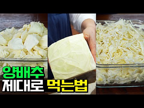 버리는 거 하나없는 <strong>양배추</strong> 제대로 <strong>먹는</strong> <strong>법</strong>! 평생 써먹는 꿀팁!