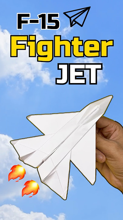 EASY F-15 Fighter Jet Paper Plane  | how to make a papar airplane 🤩