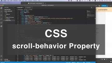 CSS Property : scroll-behavior