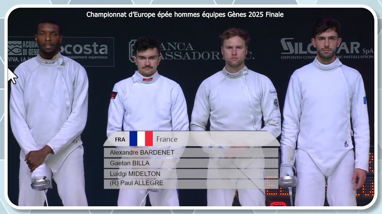 CHT D'EUROPE EPEE HOMMES EQUIPES GENES 2025