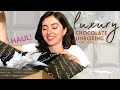 luxury chocolate haul unboxing + a chill vlog