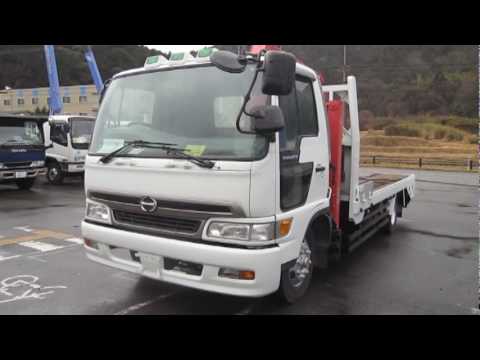 中古トラック 日野レンジゃー 重機運搬車 クレーン付 外装 Mpg Youtube