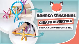 Boneco Sensorial Girafa Divertida que Estica com Ventosa e LED screenshot 3
