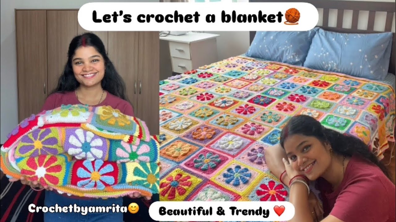Learn to crochet a blanket with me 🧶