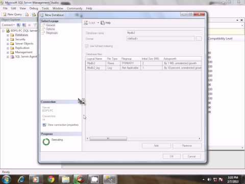 How to Create a new Database in sqlserver 2008