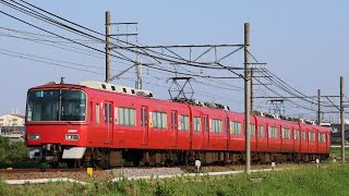 名鉄3500系未更新 3533F (前照灯LED更新編成 急行一宮行き) 境川橋梁通過