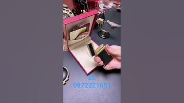 Hộp quẹt bật lửa gas Dupont sơn mài đen viền vàng #batluadep #batluadupont