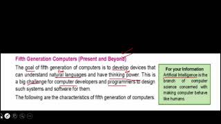 Celebrity GENERATIONS OF COMPUTER? FIFTH GENERATION OF COMPUTER (PRESENT - BEYOND )? Lecture 1.2.5 Net Worth