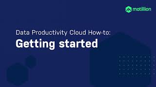 Getting Started with Matillion's Data Productivity Cloud