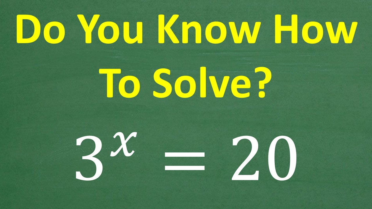 Solving Exponential Equations Using Logarithms