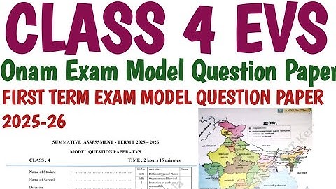 Class 4 EVS Onam Exam Model Question Paper 2025-26 First Term Evaluation 