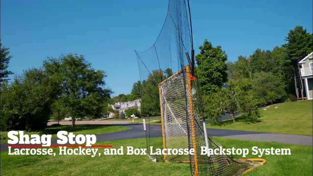 Shag Stop Backstop for lacrosse, box lacrosse and hockey goals! YouTube