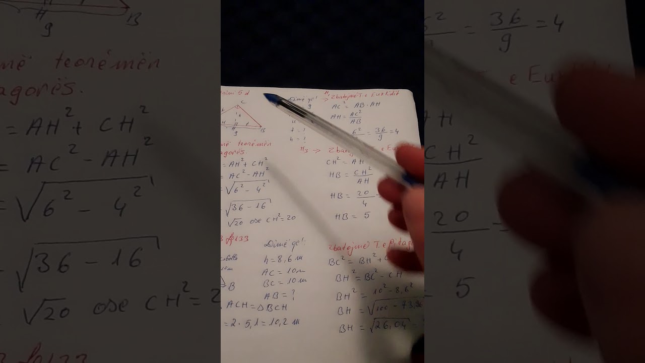 Teorema e Pitagores dhe e Euklidit.