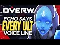 Overwatch: Echo Saying EVERY Hero's Ultimate Voice Line