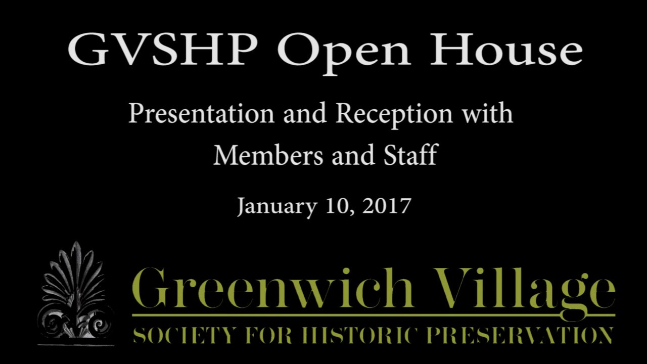 GVSHP Open House: Presentation and Reception with Members and Staff 1/10/17