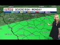 FIRST ALERT WEATHER DAY Monday for chance of rain, thunderstorms
