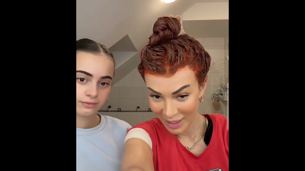 #Arzum saç rəngini deyiṣdi🥰Saçlarını hansı rəngə boyadı?