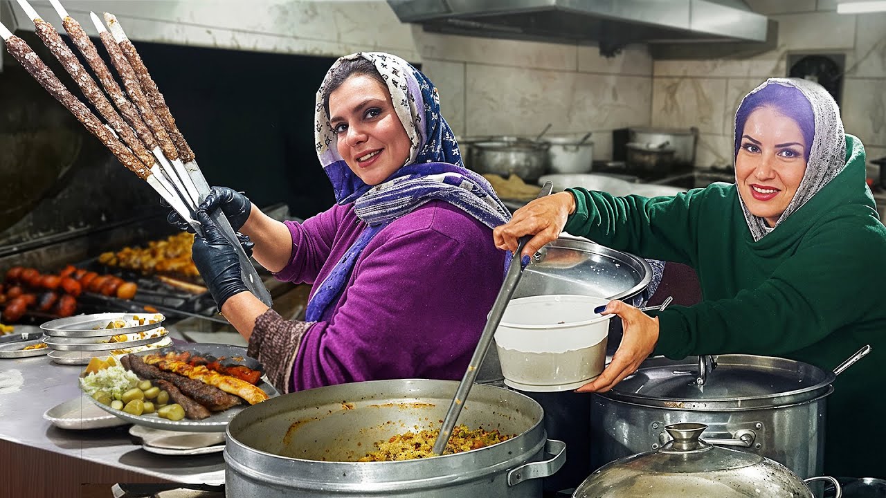 iran women STREET FOOD compilation ! top 5 STRONG women food