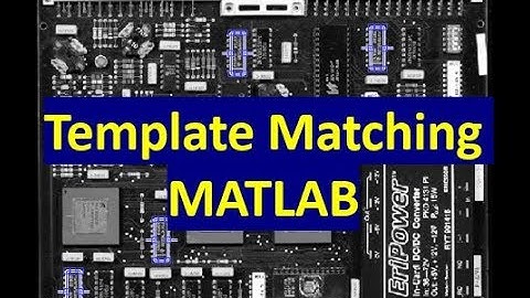 Template matching example in matlab using correlation