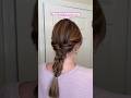 Braided ponytail hair tutorial! #easyhairstyle #simplehairstyles #hairtutorial