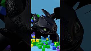 Toothless Playing 1 | Blender Rigid Body Physics Simulation #satisfying #animation #cute