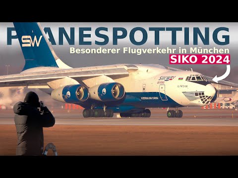 Sicherheitskonferenz 2024 und mehr | Planespotting MUC: Il-76, C-32, Vip 777, A340-600, ...