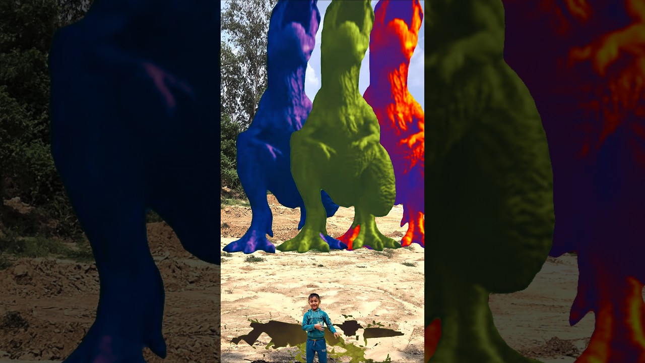 Big dinosaur trex chase part-1274 