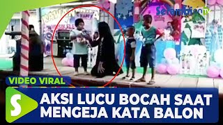 Aksi Lucu Bocah saat Diajak Mengeja Kata Balon oleh MC, Hadirin tak Sanggup Menahan Tawa