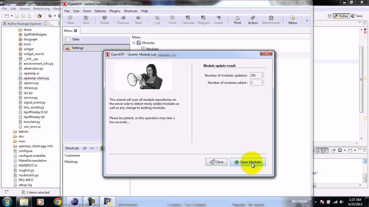 Tạo mới một Module trong OpenERP căn bản - YouTube