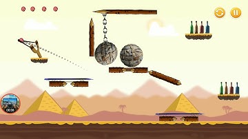 knock down bottles desert world level 22