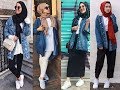 Style Overall Jeans Hijab